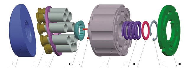 Motor del oscilación de las pompas hydráulicas y de los motores YC35-6